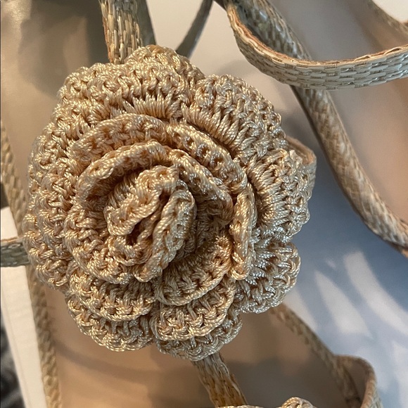 a new day Beige Crochet Floral Sandals - Picture 4 of 5